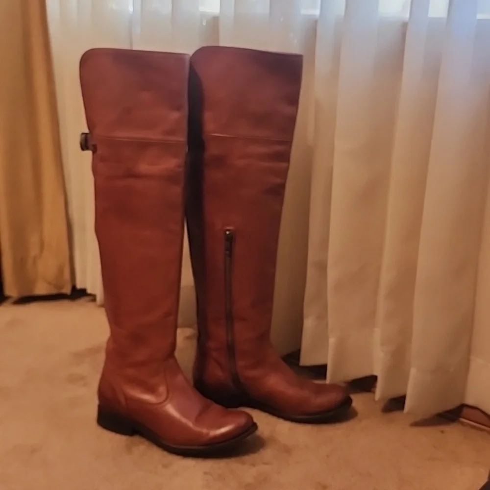 Frye Women's Mellisa Over the Knee Boots In Cognac W 5 1/2